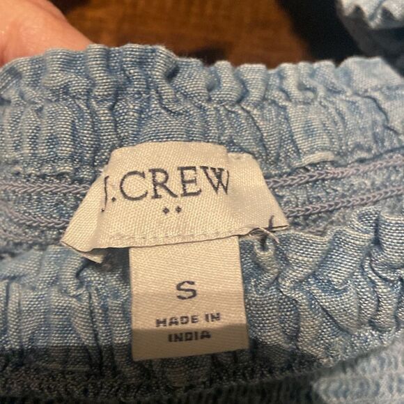 J.Crew Chambray smocked mini dress Small - Picture 7 of 11